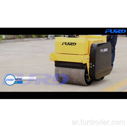 المشي طبل الصلب اثنين خلف مدحلة الطرق الاهتزازية FYL-S600C